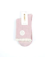 جوراب زنانه ساقدار لبه توری طرح کبریتی