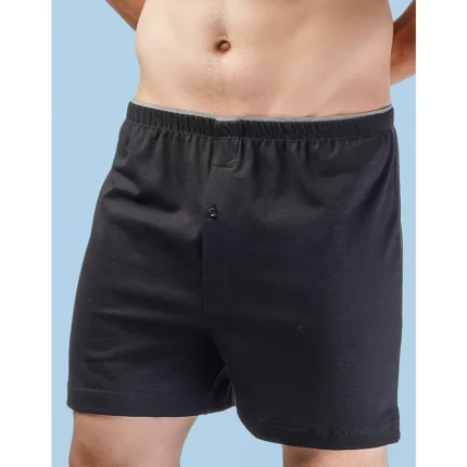 شورت باکسر مردانه کش اسپورت ساده رنگی پک دو - بسته 3عددی