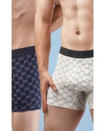 شورت مردانه پادار کش ژاکارد اسپورت طرح unio- بسته 2 عددی