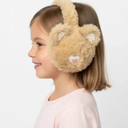 گوش‌گیر بچه‌گانه طرح خرس عروسکی خزدار