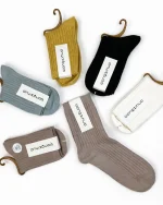 جوراب نخی نیم ساق زنانه طرح بافت