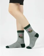 جوراب پسرانه نخی طرح خرگوش میوشی مناسب ۸ تا ۱۲ سال