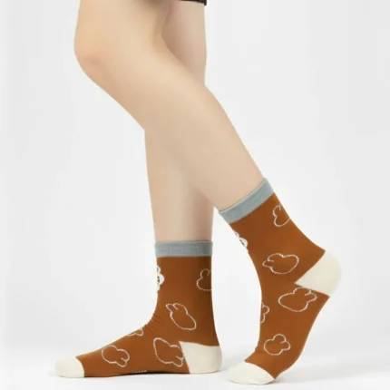 جوراب پسرانه نخی طرح خرگوش میوشی مناسب ۸ تا ۱۲ سال