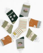 جوراب پسرانه نخی طرح خرگوش میوشی مناسب ۸ تا ۱۲ سال - تصویر 2