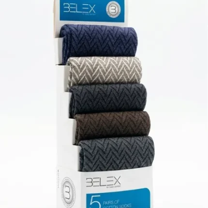 جوراب مردانه ساق بلند ۵ عددی بلکس (طرح 3)