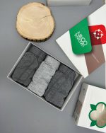 شورت پادار مردانه کمرکش لیفه ای ملانژ سوزن خالی - بسته 3 عددی