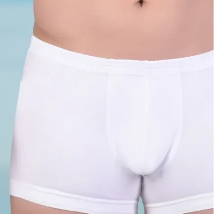 شورت نیم‌پا (پادار کوتاه) مردانه کمرکش لیفه‌ای سفید – بسته ۳ عددی