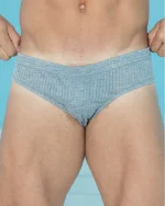 شورت اسلیپ مردانه کمرکش لیفه‌ای سوزن‌خالی ملانژ – بسته ۳ عددی - تصویر 2