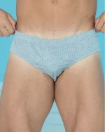 شورت اسلیپ مردانه کمرکش لیفه‌ای سوزن‌خالی ملانژ – بسته ۳ عددی