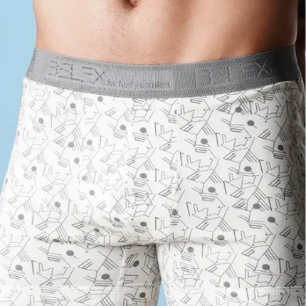 شورت مردانه پادار کش ژاکارد اسپرت طرح هندسی – بسته ۲ عددی