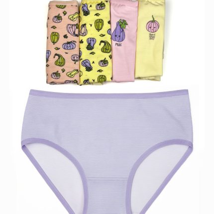 شورت اسلیپ دخترانه طرح میوه‌ای فانتزی براک پک ۵ عددی نخی