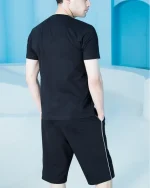 ست مردانه تیشرت تکه‌دوزی و شلوارک مغزی‌دوزی - تصویر 2