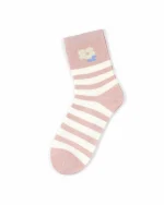 پک 5 عددی جوراب دخترانه نیم ساق طرح قلب