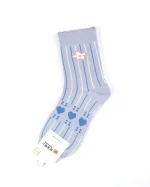 پک 5 عددی جوراب دخترانه نیم ساق طرح قلب