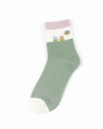 پک 5 عددی جوراب دخترانه نیم ساق طرح هَپی - تصویر 4