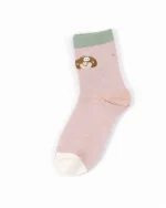 پک 5 عددی جوراب دخترانه نیم ساق طرح هَپی - تصویر 3