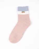 پک 5 عددی جوراب دخترانه نیم ساق طرح روباه - تصویر 3