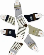 پک 5 عددی جوراب پسرانه نیم ساق طرح کلاسیک