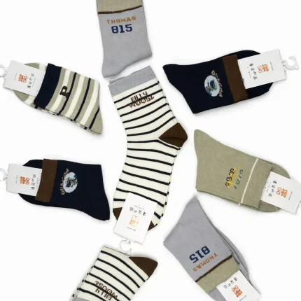 پک 5 عددی جوراب پسرانه نیم ساق طرح کلاسیک