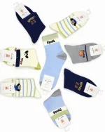 پک 5 عددی جوراب پسرانه نیم ساق طرح استار اسپرت