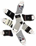 پک 5 عددی جوراب پسرانه نیم ساق طرح سگ