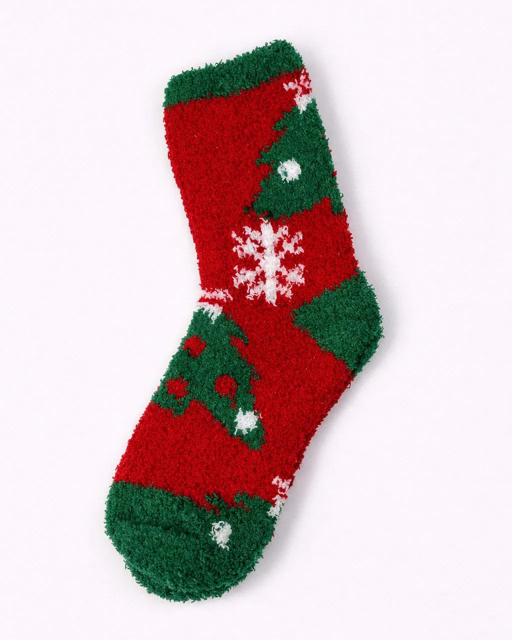 جوراب زنانه کریسمسی حوله‌ ای گرم طرح 2