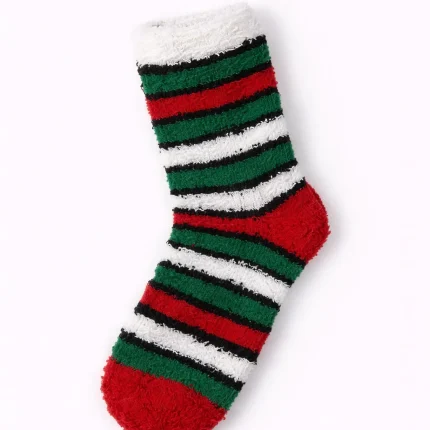 جوراب کریسمسی حوله‌ای گرم طرح بابانوئل