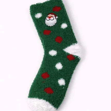 جوراب کریسمسی حوله‌ای گرم طرح بابانوئل
