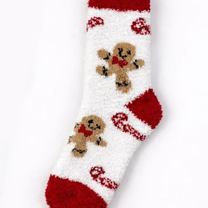 جوراب زنانه کریسمسی حوله‌ ای گرم طرح 5