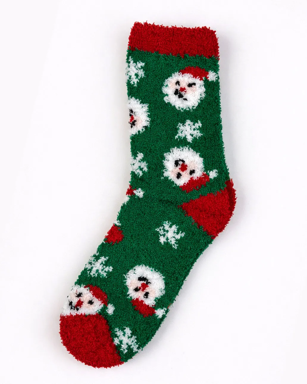 جوراب زنانه کریسمسی حوله‌ ای گرم طرح 6