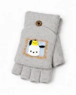 دستکش نیم‌انگشتی دخترانه زمستانی طرح کارتونی