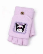 دستکش نیم‌انگشتی دخترانه زمستانی طرح کارتونی