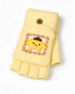 دستکش نیم‌انگشتی دخترانه زمستانی طرح کارتونی