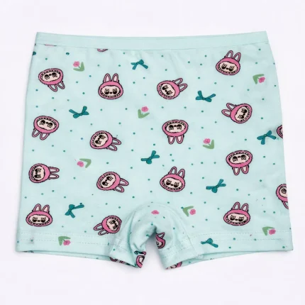 شورت پادار دخترانه میسپل طرح لبوبو رنگ سبز پاستیلی