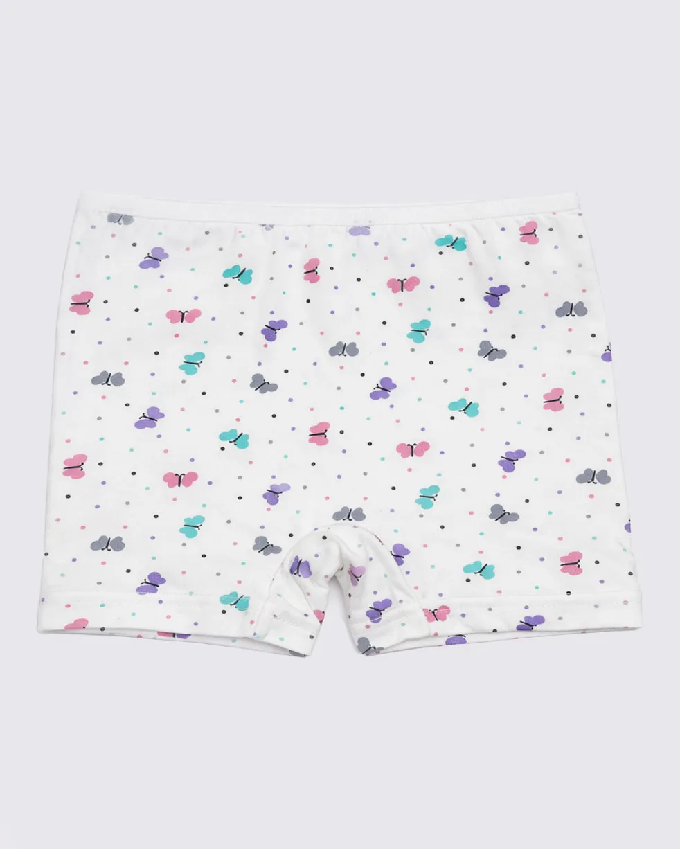 شورت پادار دخترانه میسپل طرح پروانه رنگ سفید