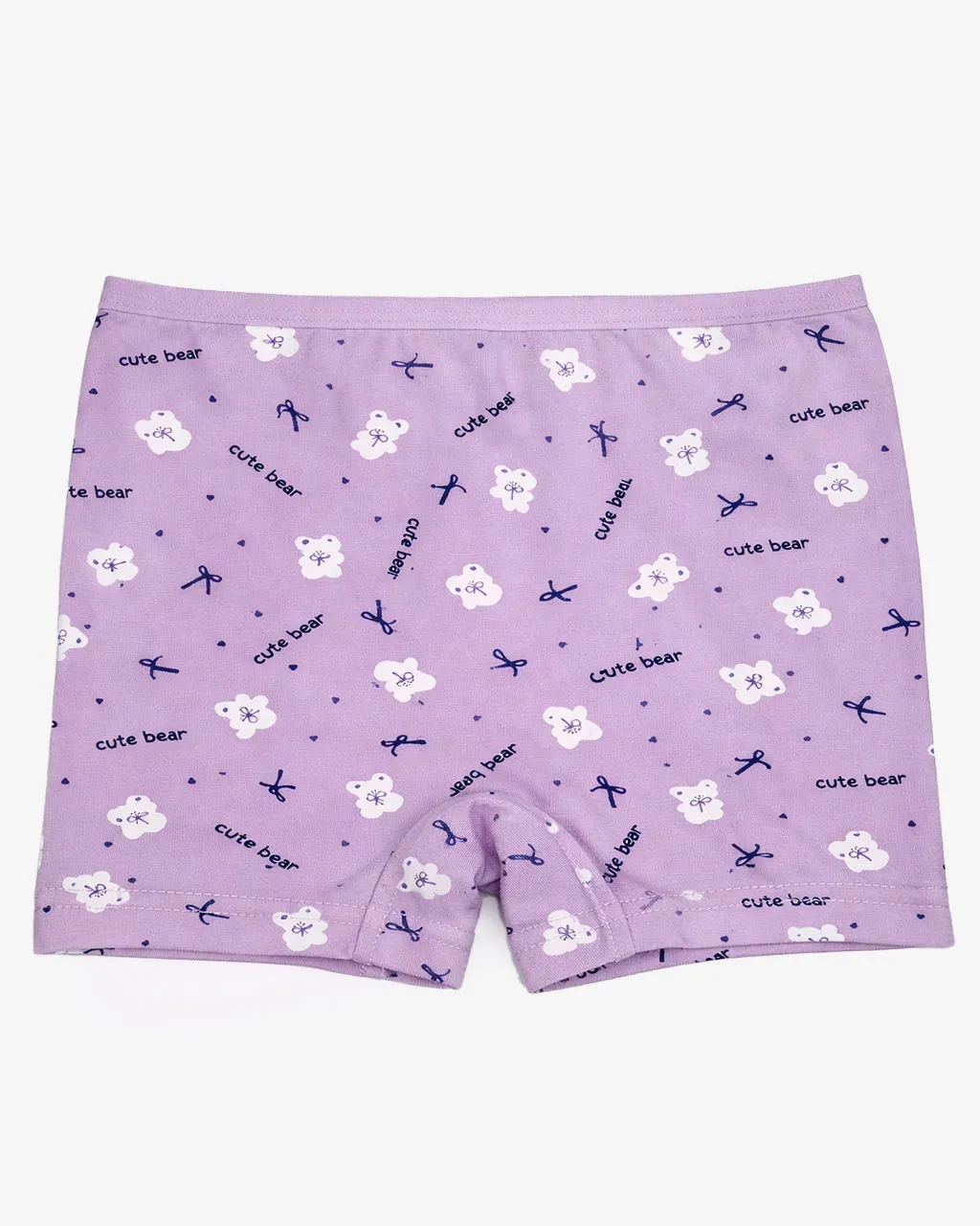 شورت پادار دخترانه میسپل طرح خرسی رنگ یاسی