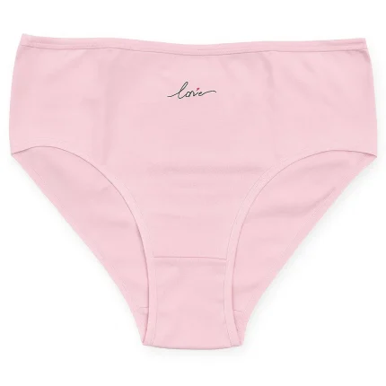 شورت زنانه براک پک 3 عددی صورتی LOVE سایز 2XL