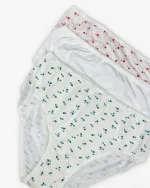 شورت زنانه براک پک 3 عددی سفید گلدار سایز 2XL