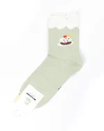 پک 5 عددی جوراب دخترانه نیم ساق طرح برگ