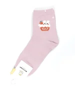 پک 5 عددی جوراب دخترانه نیم ساق طرح برگ