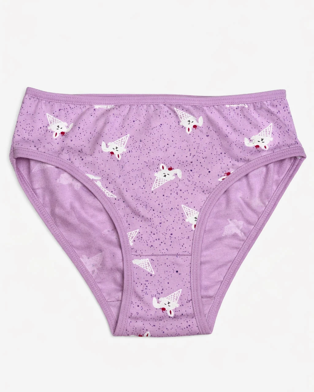 شورت دخترانه میسپل طرح خرگوش رنگ یاسی روشن