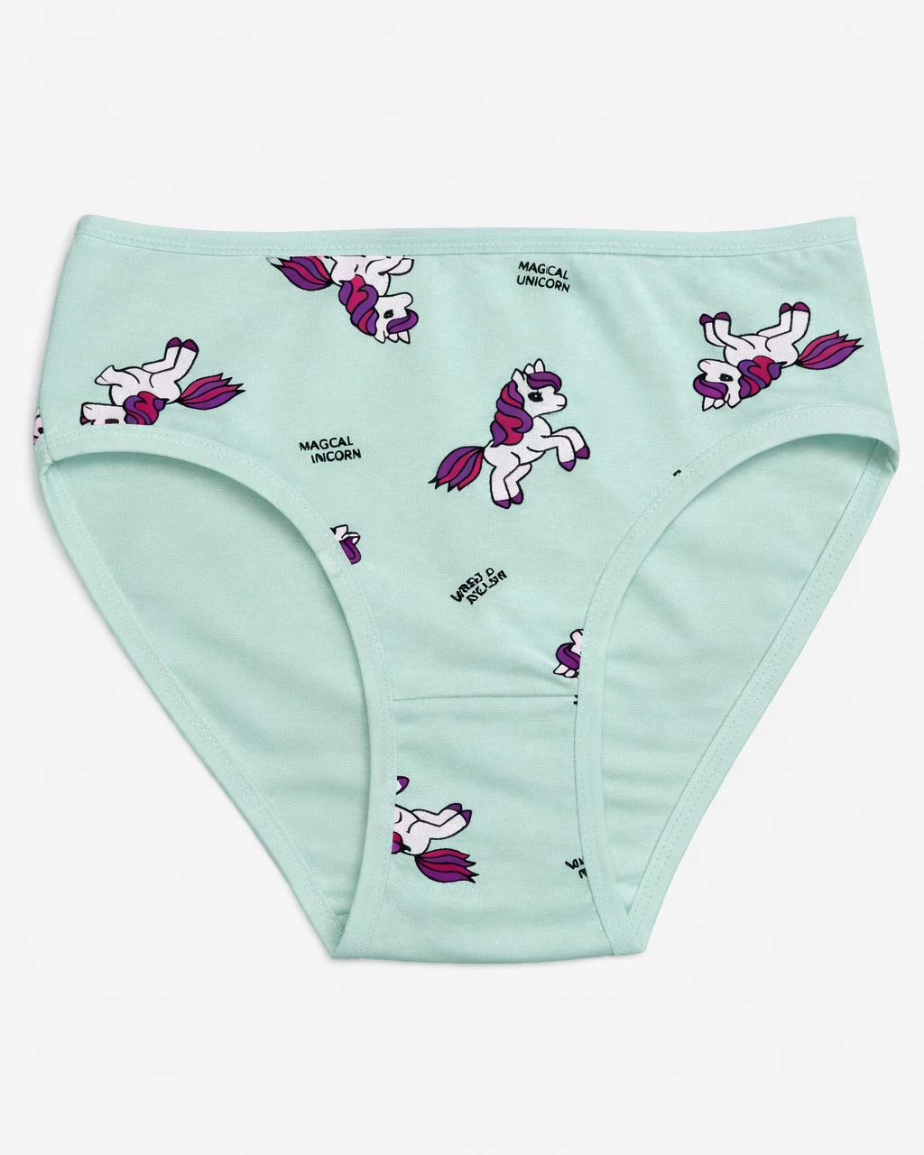 شورت دخترانه میسپل طرح یونیکورن رنگ سبز