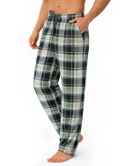 شلوار چهارخانه مرداه بلکس