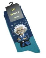 جوراب ساق بلند مردانه طرح انیشتین