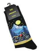 جوراب ساق بلند مردانه طرح موتور