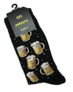 جوراب ساق بلند مردانه طرح آبجو