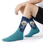 جوراب ساق بلند مردانه طرح انیشتین