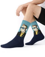 جوراب ساق بلند مردانه طرح تن تن 2