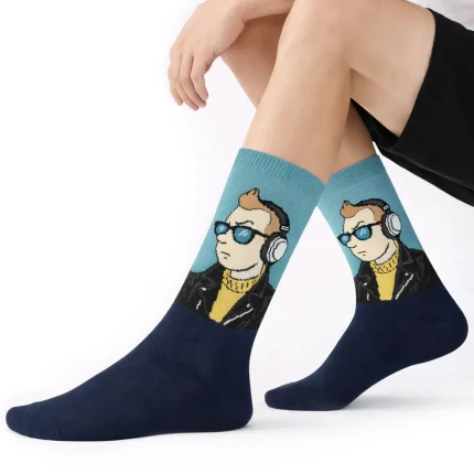 جوراب ساق بلند مردانه طرح تن تن 2