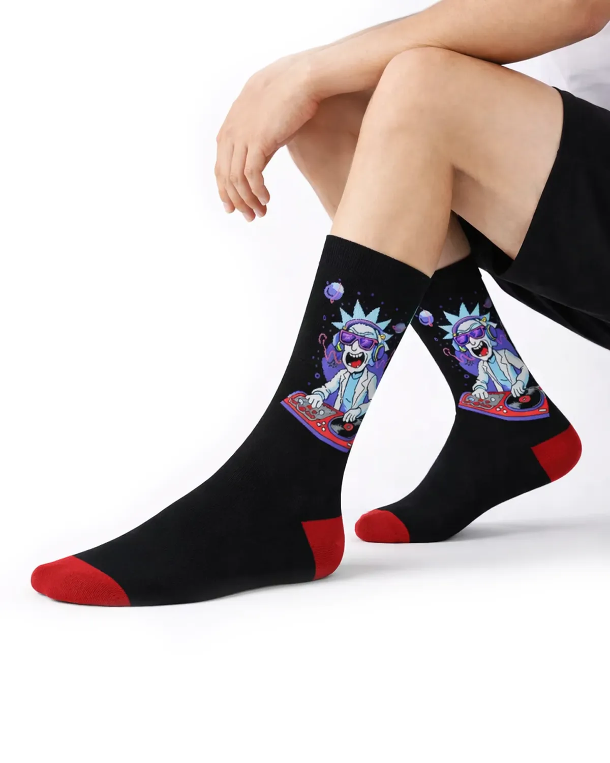 جوراب ساق بلند مردانه طرح دی جی